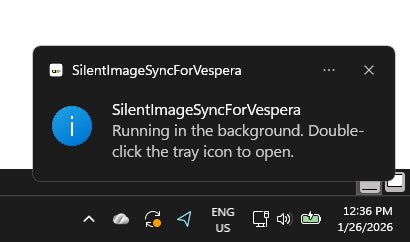 Silent Image Sync for Vespera (For Windows)